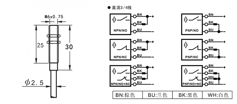 M6超小型電感式接近開關 M6超小型電感式接近開關