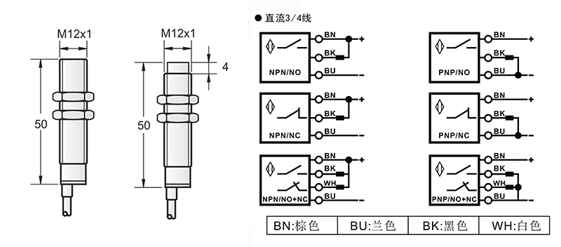 M12模擬量電流輸出出線式接近開關(guān) M12模擬量電流輸出出線式接近開關(guān)
